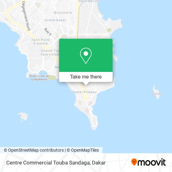 Centre Commercial Touba Sandaga map