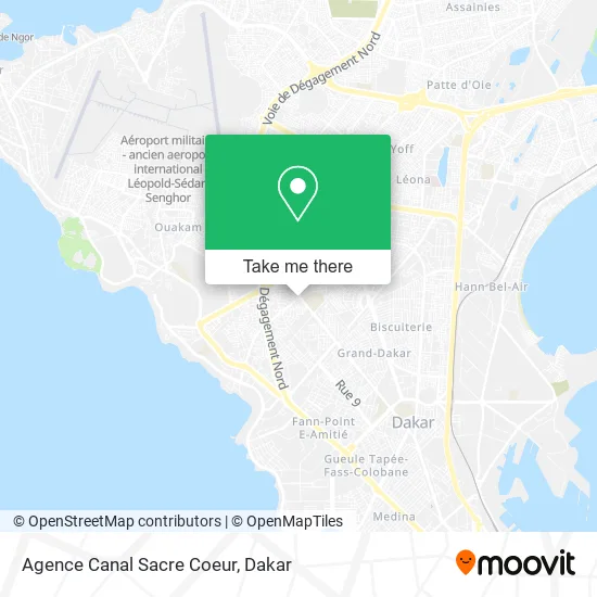 Agence Canal Sacre Coeur map