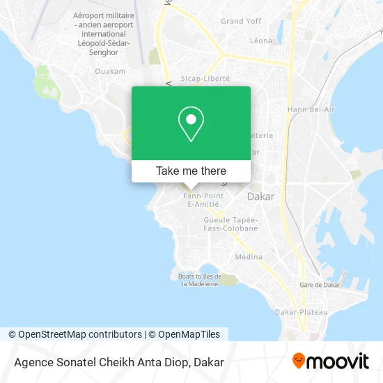 Agence Sonatel Cheikh Anta Diop map
