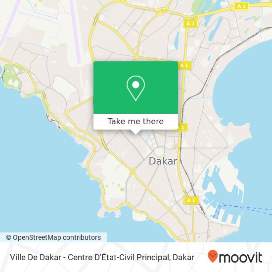 Ville De Dakar - Centre D'État-Civil Principal map