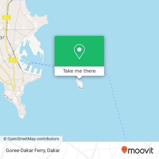 Goree-Dakar Ferry map