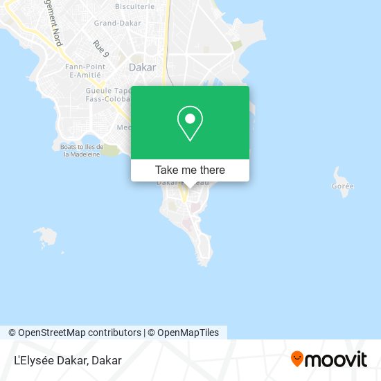 L'Elysée Dakar map