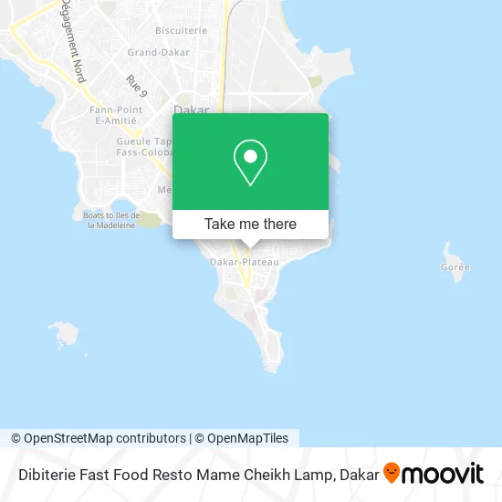 Dibiterie Fast Food Resto Mame Cheikh Lamp map