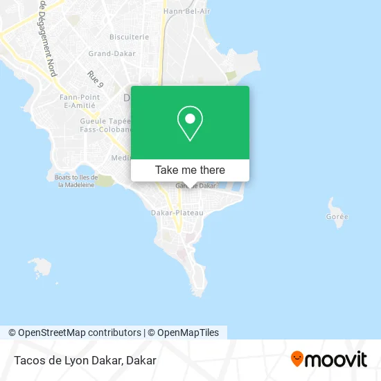 Tacos de Lyon Dakar map