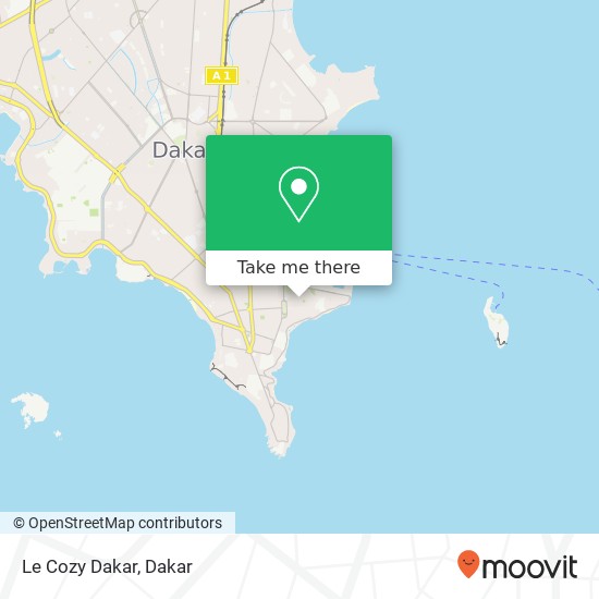 Le Cozy Dakar map