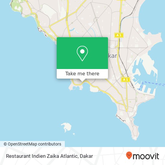 Restaurant Indien Zaika Atlantic map