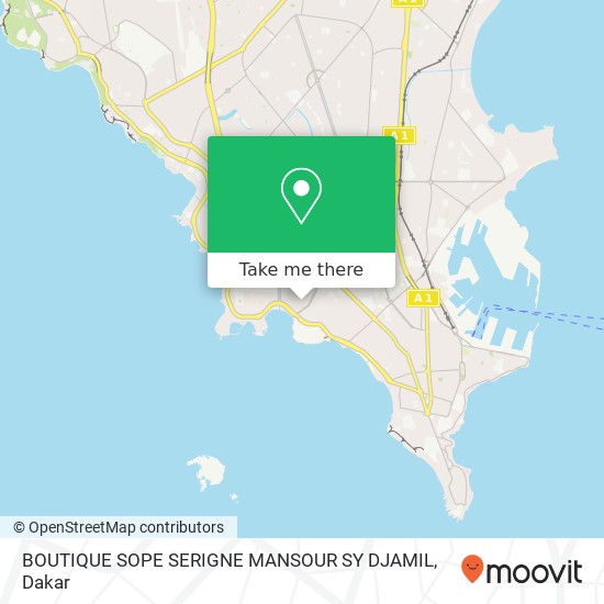 BOUTIQUE SOPE SERIGNE MANSOUR SY DJAMIL map