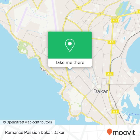Romance Passion Dakar map
