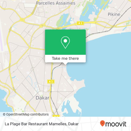 La Plage Bar Restaurant Mamelles map