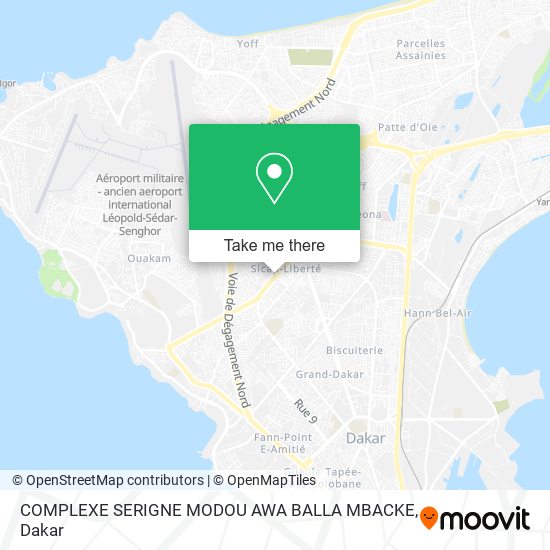 COMPLEXE SERIGNE MODOU AWA BALLA MBACKE map