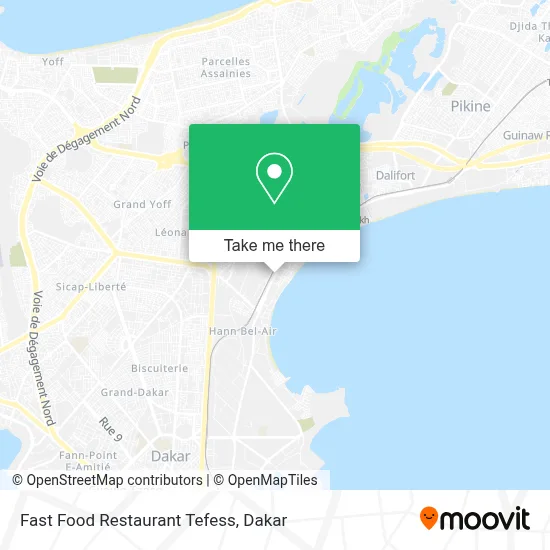 Fast Food Restaurant Tefess map