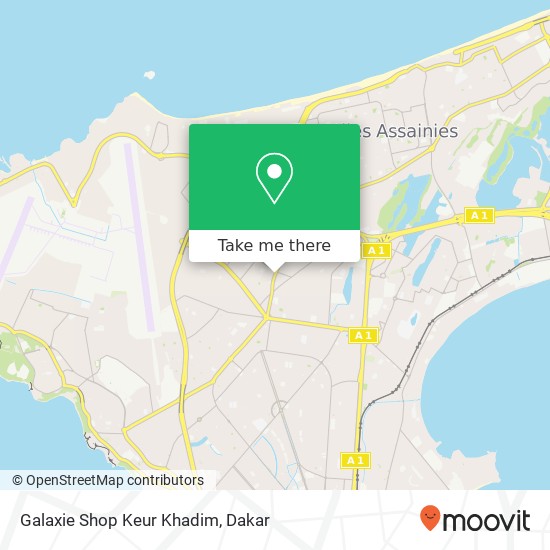 Galaxie Shop Keur Khadim map