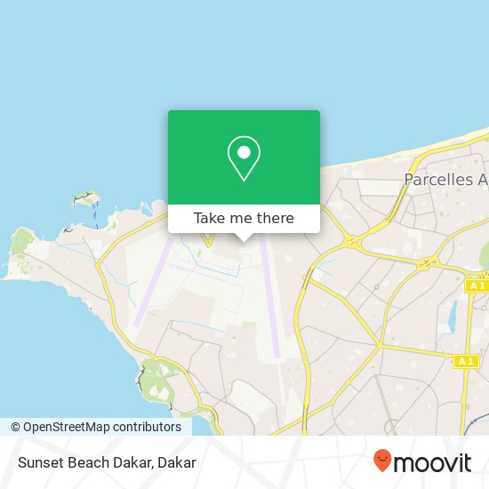 Sunset Beach Dakar map