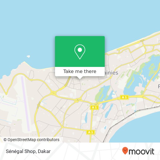 Sénégal Shop map