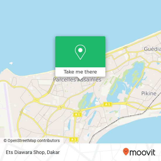 Ets Diawara Shop map