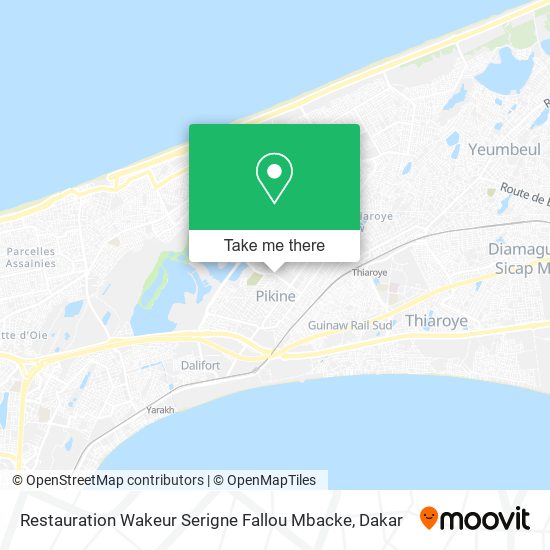 Restauration Wakeur Serigne Fallou Mbacke map