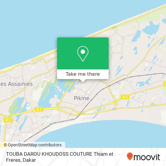 TOUBA DAROU KHOUDOSS COUTURE Thiam et Freres map