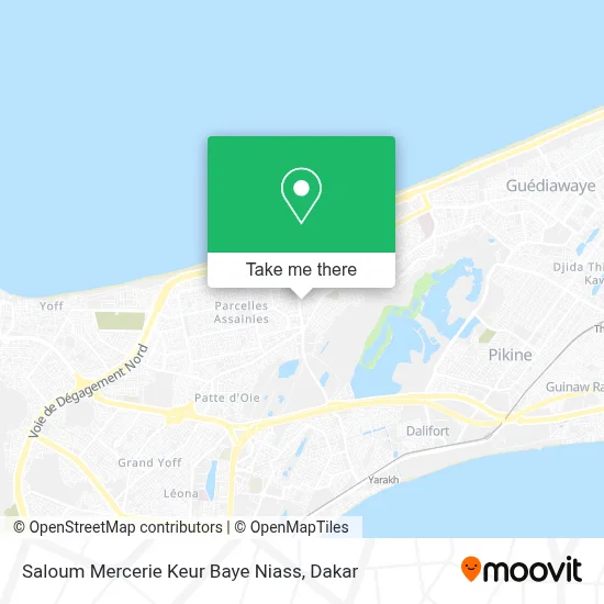 Saloum Mercerie Keur Baye Niass map