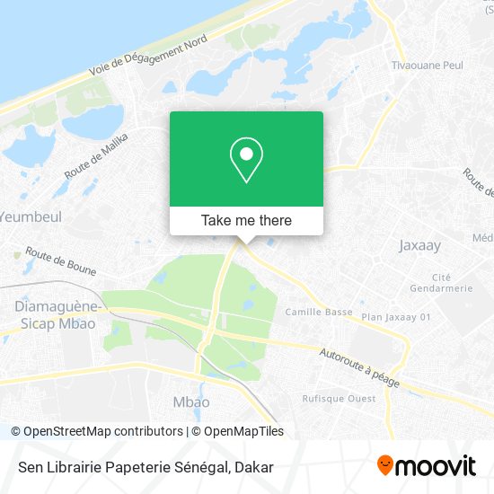 Sen Librairie Papeterie Sénégal map