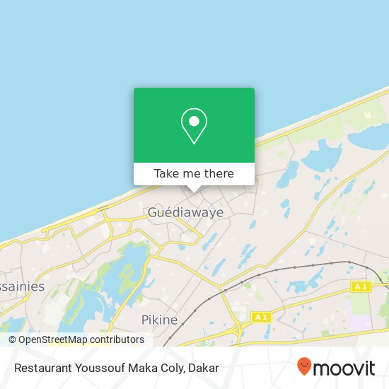 Restaurant Youssouf Maka Coly map