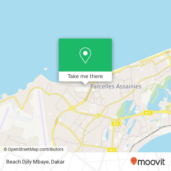 Beach Djily Mbaye map