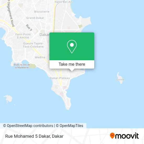 Rue Mohamed 5 Dakar map