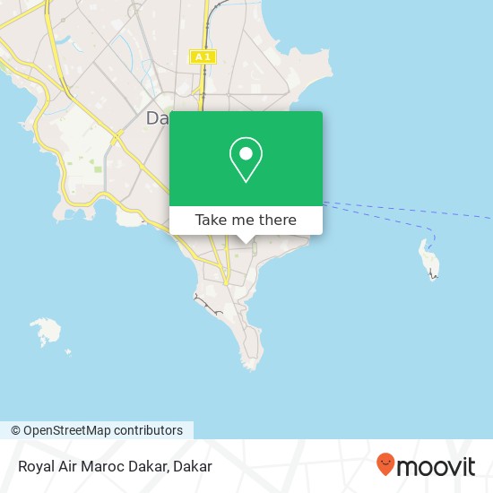 Royal Air Maroc Dakar map