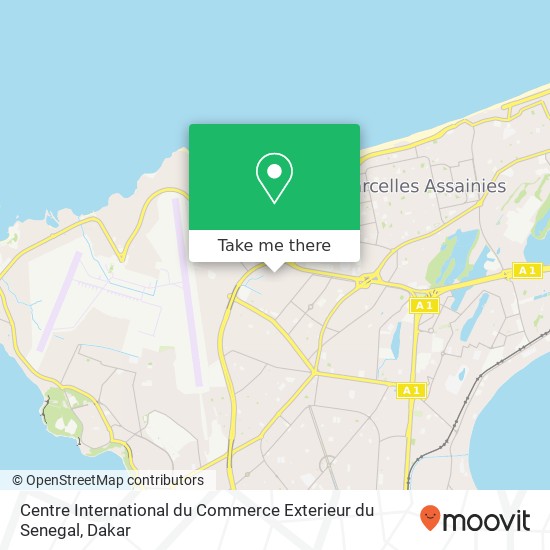 Centre International du Commerce Exterieur du Senegal map