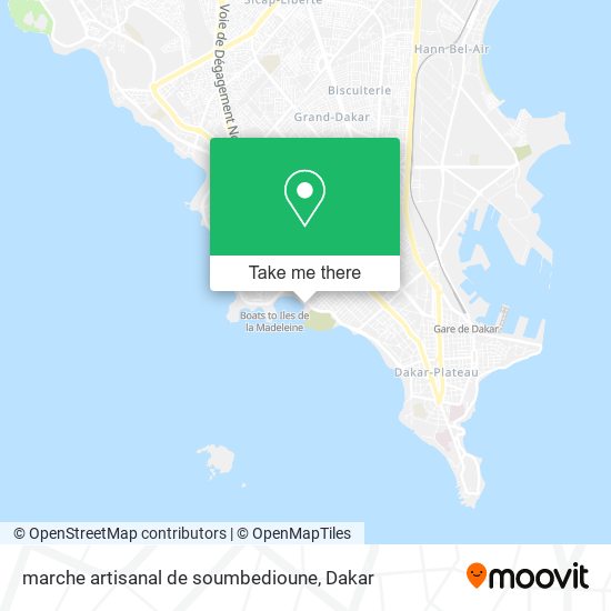 marche artisanal de soumbedioune map