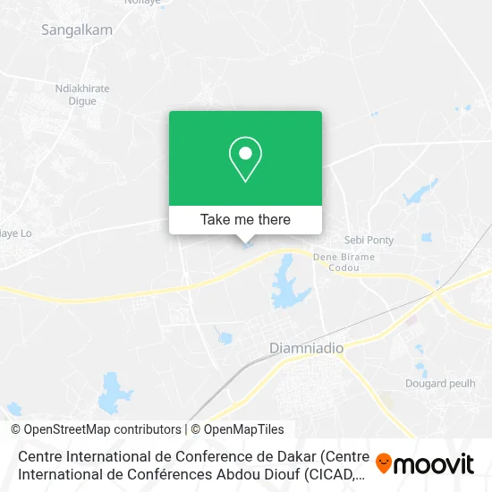 Centre International de Conference de Dakar (Centre International de Conférences Abdou Diouf (CICAD map