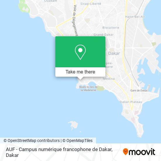 AUF - Campus numérique francophone de Dakar map