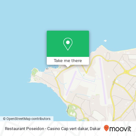 Restaurant Poseidon - Casino Cap vert dakar map
