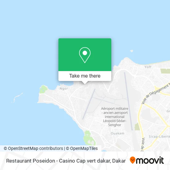 Restaurant Poseidon - Casino Cap vert dakar map