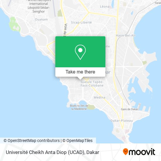 Université Cheikh Anta Diop (UCAD) map