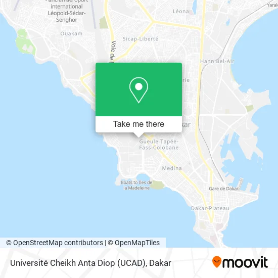 Université Cheikh Anta Diop (UCAD) map