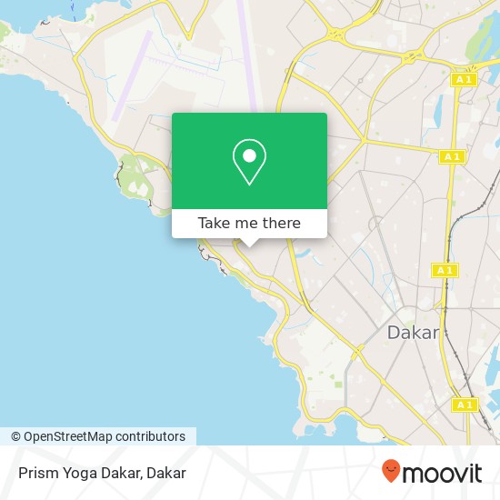 Prism Yoga Dakar map