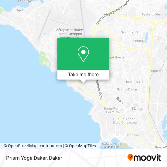 Prism Yoga Dakar map