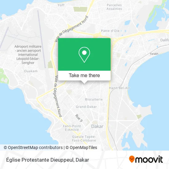Église Protestante  Dieuppeul map