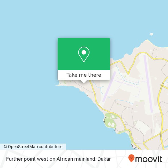 Further point west on African mainland map