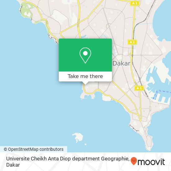 Universite Cheikh Anta Diop department Geographie map