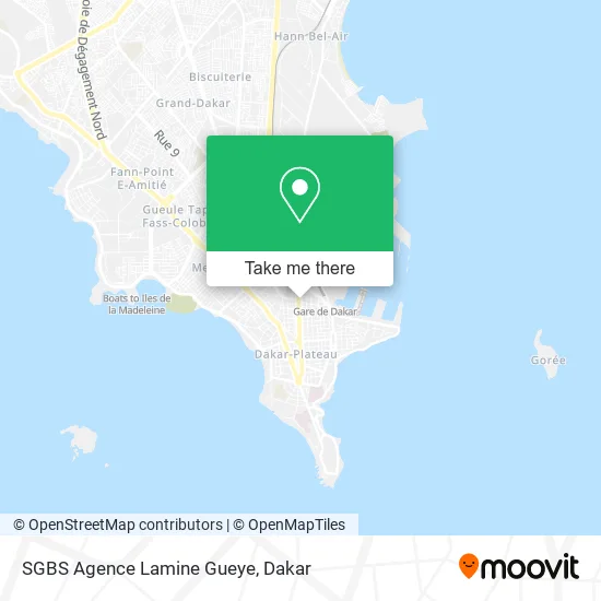 SGBS Agence Lamine Gueye map