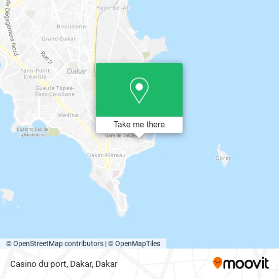 Casino du port, Dakar map