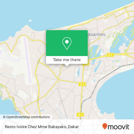 Resto Ivoire Chez Mme Bakayako map