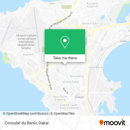 Consulat du Benin map