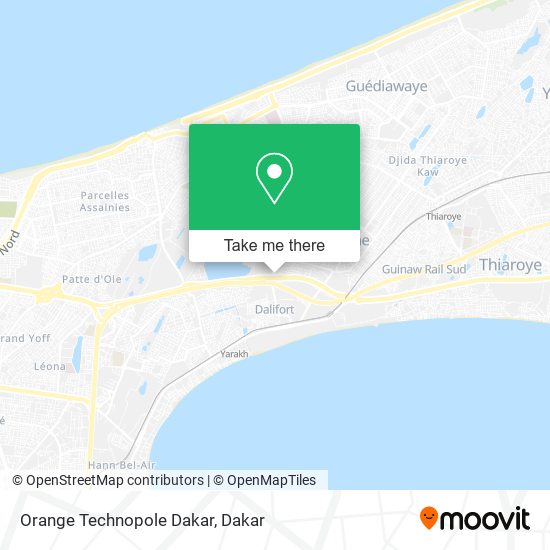 Orange Technopole Dakar map
