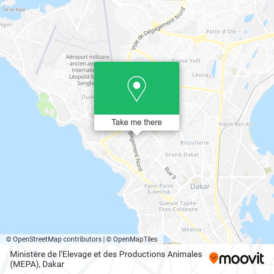 Ministère de l'Elevage et des Productions Animales (MEPA) map