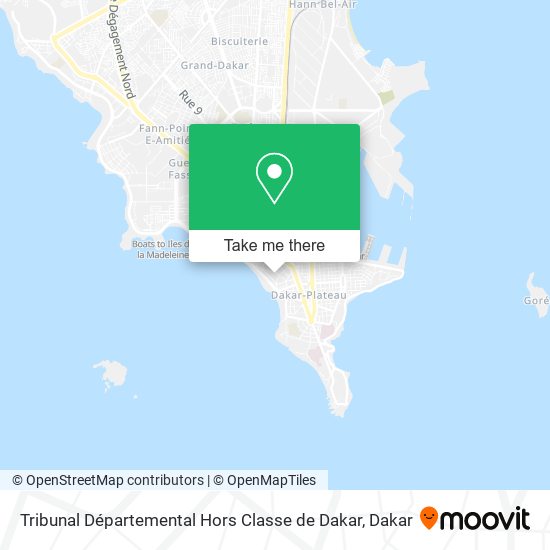 Tribunal Départemental Hors Classe de Dakar map
