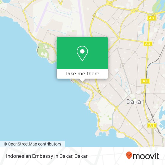Indonesian Embassy in Dakar map