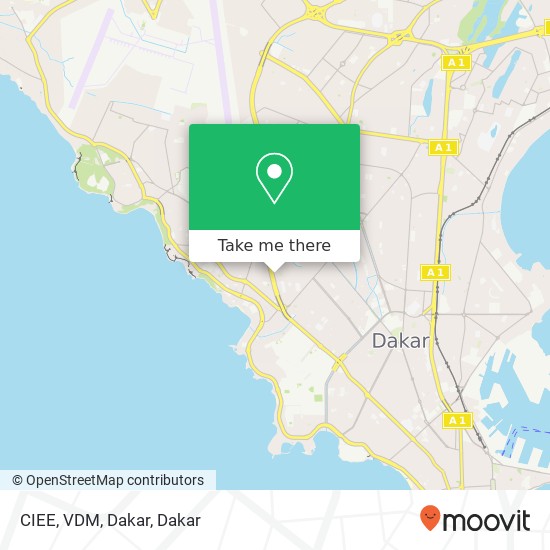 CIEE, VDM, Dakar map