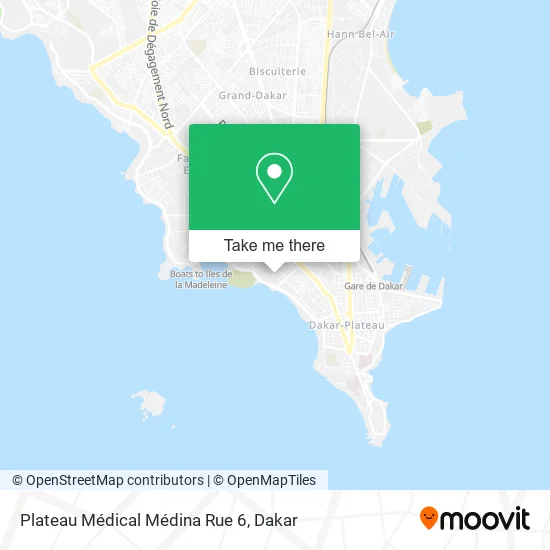 Plateau Médical Médina Rue 6 map